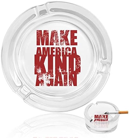 Направи Америка Отново Добра Кръгли Стъклени Пепелници Титуляр за Портсигара Скъпа Пепелник За Пушачи