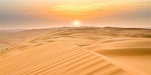 Yeele 12x6ft Фон за Снимки в Пустинята, Безплодна Пустиня Жълт Пясък Залез Природни Пейзажи Фон За Деца И Възрастни