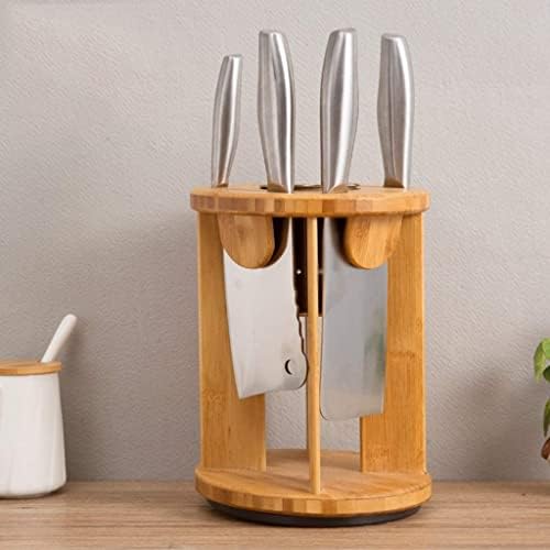 Въртящ се Държач За Ножове за кухненски принадлежности - Дървена Кутия, За Съхранение на Кухненски Ножове Витрина