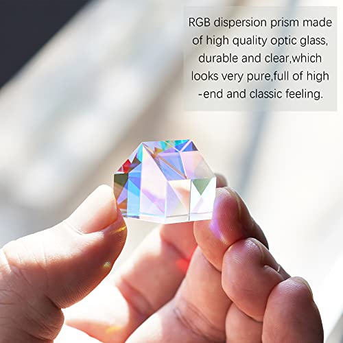 20 мм, Универсална Оптична RGB Дисперсионная Стъклена Призма X Cube Prism Креативна Форма на Кабината Цветна