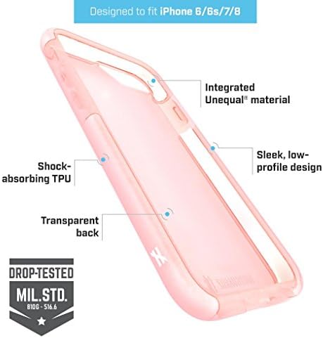 Калъф за мобилен телефон Bodyguardz за iPhone 6, iPhone 6S, 7 iPhone, iPhone 8 - Розово /Бяло
