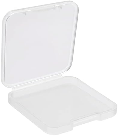Прозрачен Контейнер за Съхранение PATIKIL с Панти Капак 40x6,5 мм, Пластмасов Квадратна Кутия от 24 Опаковки