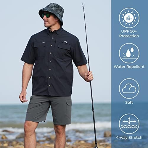 Мъжки къси панталони KastKing за Риболов, Туристически Шорти, бързо съхнещи и Удобни UPF 50+, 7 Джобове, къси