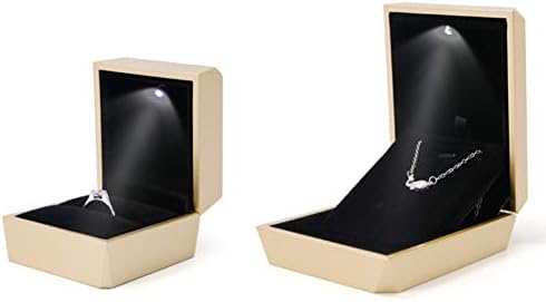 discountstore145 Идеалната кутия за пръстени, лесно се побира в джоба или чантата си Подарък Кутия за бижута