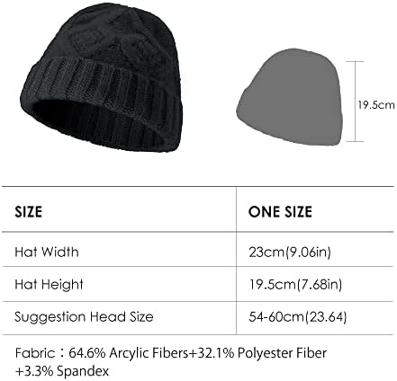 OHGOLF 4 Опаковки Зимни Трикотажни шапки за еднократна употреба-Бини за Мъже И Жени, Меки Топли Дамски Ластични