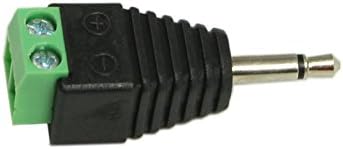 zdyCGTime 3,5 мм TS Моно Щепсел към 2-контактен винт основание терминал Женски адаптер за слушалки, AUX Balum