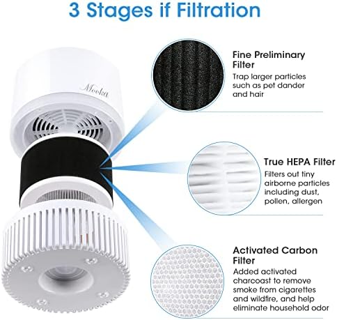 H13 HEPA Филтър за Пречистване на въздуха за работния плот в една малка стая, Портативен Пречиствател на въздух