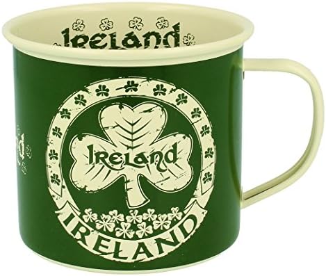 Эмалированная Чаша в стил Детелина с Надпис Ирландия в Зелен цвят