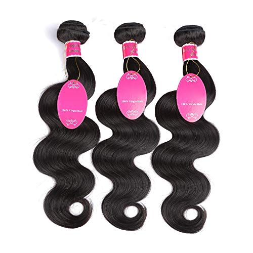 Обемна вълна От човешка коса QAZPL, Женски перука 8-26 инча, Естествени Черни Девствени коса, Модни Истински