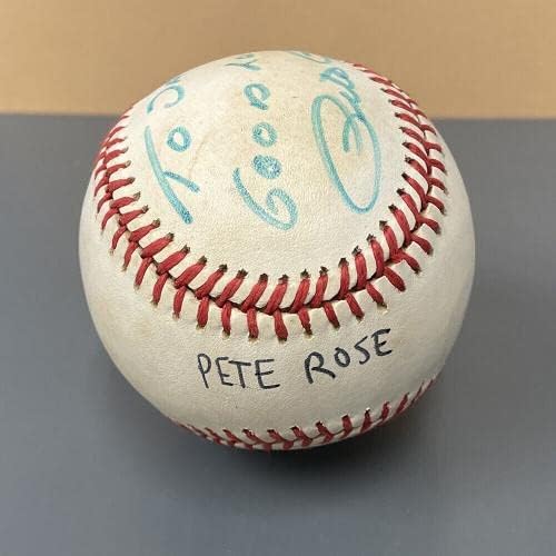 Пийт Роуз на Джек, на добър час, подписано ONL Baseball Auto Голограммой B & E - Бейзболни топки с автографи