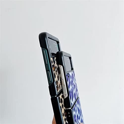 Съвместим с Samsung Z Flip Case 3, Луксозен Творчески Леопардовый калъф, предназначен за жени с Леопардовым