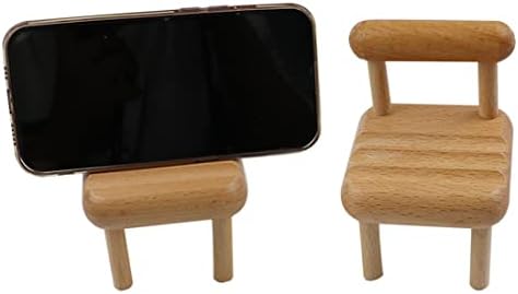 Serlife Дървен Кухненски Стол Притежателя на Телефона, Преносим Мобилен Телефон Смартфон Поставка за Работния