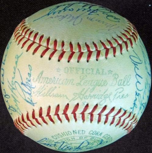 Прекрасен екип Кливланд Индианс 1958 г., Подписа договор с JSA COA Американската лига бейзбол - Бейзболни топки