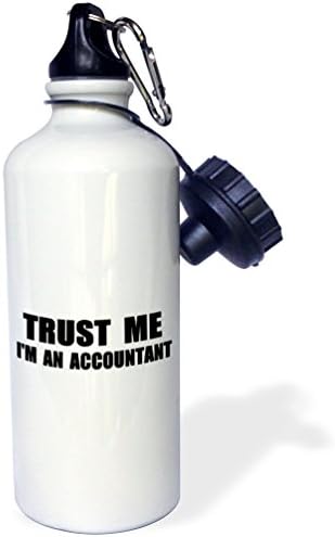3dRose Повярвай ми, аз съм весел счетоводство хумор-забавен подарък за работа-Спортна бутилка за вода, 21 унция,