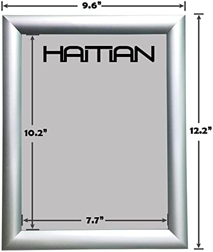 Рамка за плаката в гаитянском сребрист цвят, за монтиране на стена, размер 8.5 x 11 инча, зареждане, алуминиев