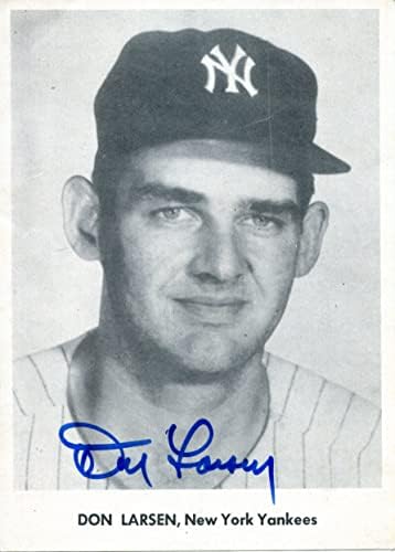 Оригиналната снимка на отбора на Дон Ларсен с автограф (JSA) - Снимки на MLB с автограф