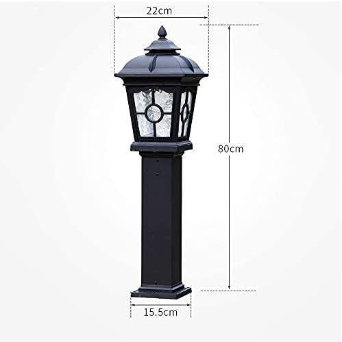 SFRIDQ Открит Квадратен Алуминиев Пътен Лампа Европейския Градински Стълб Осветява Вила Врата Висок Стълб на