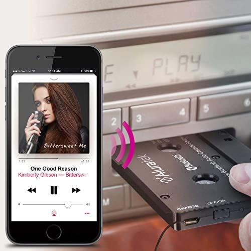Универсален Bluetooth-кассетный аудиоприемник Aluratek, Акумулаторна Батерия, Автомобилна аудио система premium,