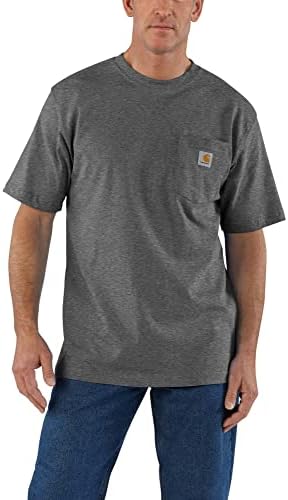 Мъжки t-shirt Свободно Намаляване на Carhartt в тежка категория с Къс ръкав и джоб
