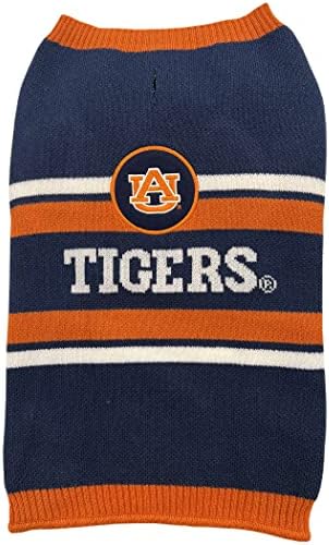 Пуловер за кучета NCAA Auburn Тайгърс размер е Много Голям. Топъл и Уютен Вязаный Пуловер за домашни любимци