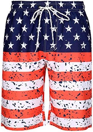 Мъжки къси панталони на 4 юли, всеки ден Шорти с Принтом Патриотични Американски Флаг на Експозиции, Ежедневни
