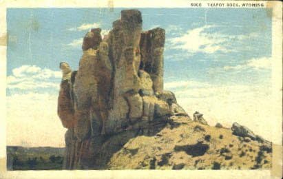 Пощенска картичка Teapot Rock, Уайоминг