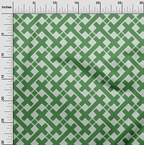 oneOone Вискозный трикотаж, зелената кърпа, рокля в клетка, тъкан, с принтом, двор с ширина 60 см