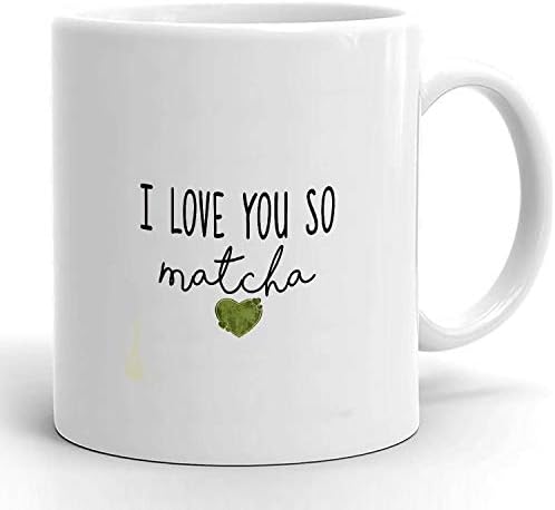 Чаша за любителите на Мача, О, аз Толкова Те обичам, Подарък Чаша за чай Мач, Чаша за Зелен Чай, утайка от чаша,