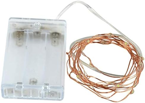 2 елемента от Меден Проводник с Батерии LED Фея String Светлини 2 м / 6,5 Фута 20 Микро LED - Лилаво