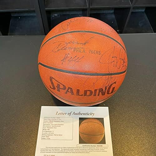 1996-97 Филаделфия сиксерс Използвани Баскетболни топки С Автограф на Начинаещ JSA Алън Айверсона - Използваните