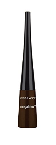 течна очна линия wet n wild Megaliner, тъмно кафяв, 0,118 течна унция (опаковка от 3 броя)