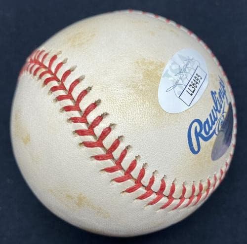 Бейзбол лого JSA с автограф на Боби Томсън и Ралф Бранки Shot Heard Round The World - Бейзболни Топки с автографи