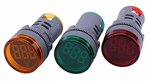 HWGO Led Дисплей Мини Цифров Волтметър ac 80-500 В М напрежение Тестер Волта Монитор Светлинна Лента (Цвят: