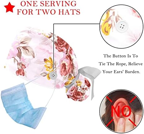 2 Опаковане на Работни шапки за еднократна употреба с потни Лента за жени, Шапки-Ексфолианти с завязками под