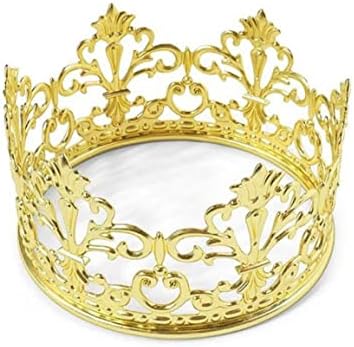 Zonster Елегантна Златна Декоративна Нежна Диадема Короната Украса на Торта Корона за Сватбеното Парти за Рожден