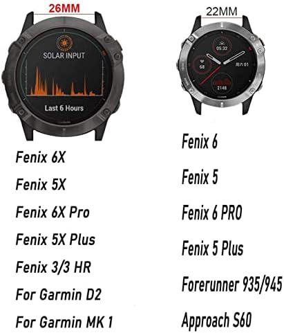 FEHAUK 26-22 мм Официални Въжета съща позиция Силикон Каишка за часовник Garmin Fenix 6X6 6S Pro 5X5 5S Plus
