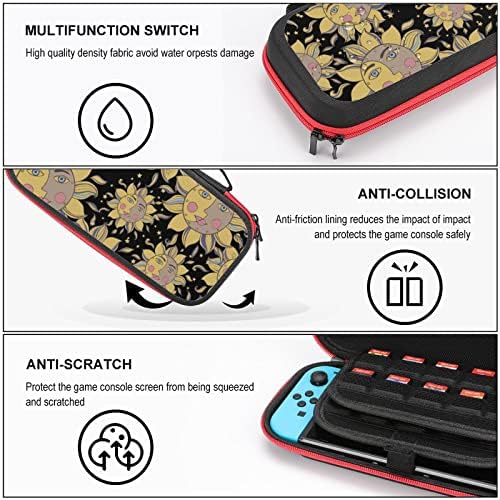 Калъф за носене Sun Flowers за чанти с Принтом, Съвместим С Кутия за съхранение на Nintendo Switch