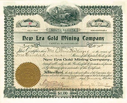 New Era Gold Mining Co. - сертификат на промоции