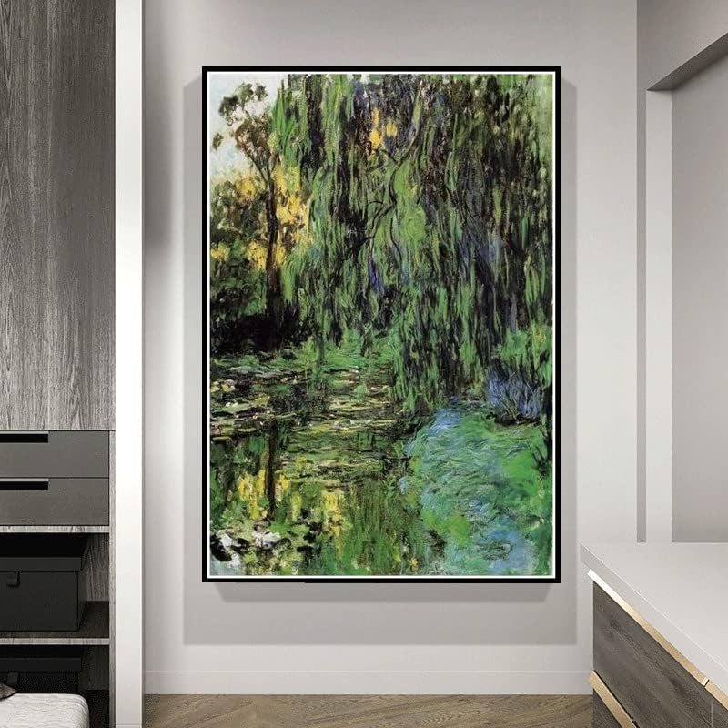 Плакучая Върба и Водна Лилия, Блатна Картина на Клод Моне, 5D, Определени за Диамант Живопис за Възрастни и