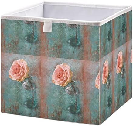 ALAZA Сгъваем Органайзер за Кубчета За Съхранение, Контейнери за Съхранение на Рози в стил Гръндж, Органайзер