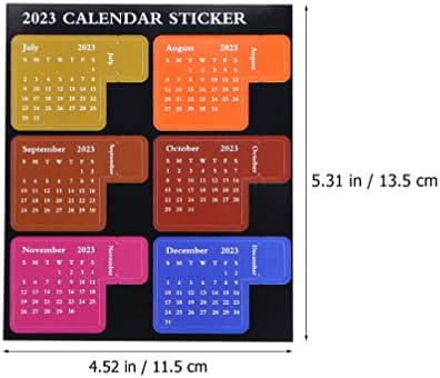Етикети STOBOK 2023 Календарни Етикети 12 Листа Самозалепващи Етикети за Scheduler САМ 2 Раздела за Месечен