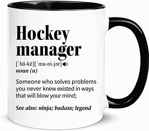 Чаша Awnpow Смешни Hockey Manager Определение за мъже и Жени За Рожден Ден, Благодаря, Чаша Благодаря, Керамични