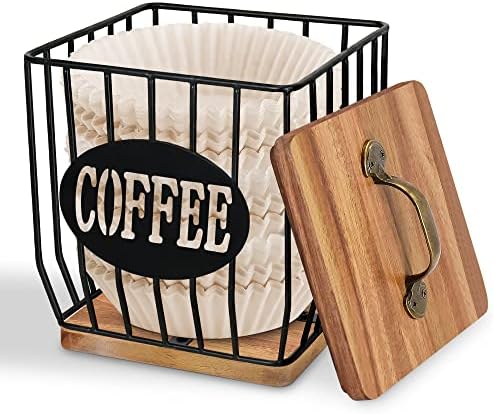 Държач за съхранение на Кафе филтър с Голям Капацитет, Органайзер За Кафе Шушулки, Държач За Кафе Филтър С Капак,