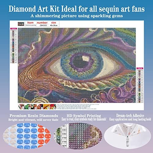 Комплекти за диамант живопис FORLAND Eye за Начинаещи възрастни - 5D САМ Мандала Full Пробийте Diamond Dotz