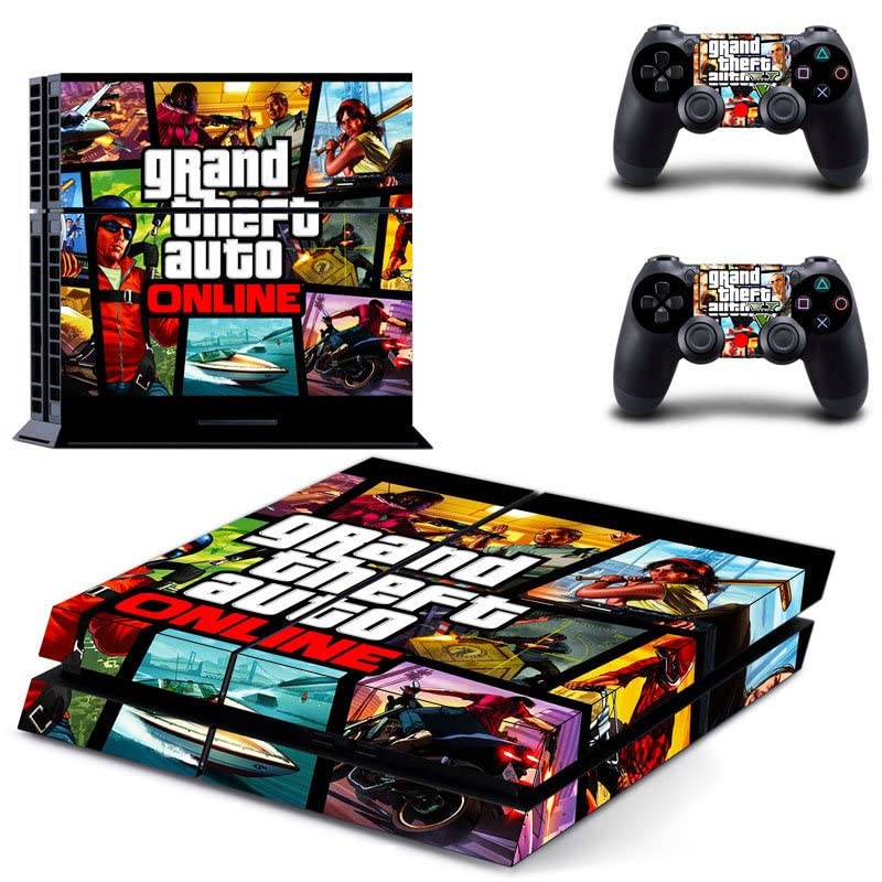 За PS4 SLIM - Играта Grand GTA Theft And Auto Стикер на кожата PS4 или PS5 За конзолата PlayStation 4 или 5 и контролери Vinyl Стикер DUC-5525