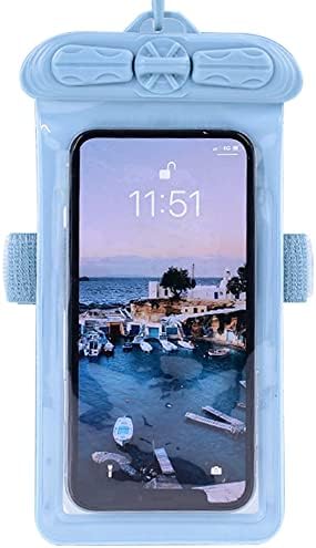 Калъф за телефон Vaxson, Съвместим с водоустойчив калъф Canon Legria GX10 Dry Bag [Без защитно фолио за екрана] Син