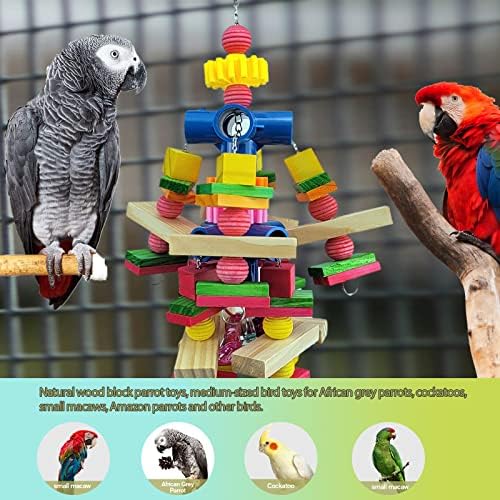 Играчки за папагали, Подходяща за африканските сиви папагали, какаду, Млади ара, на амазонската папагали и други