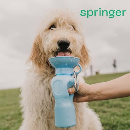 Бутилка за вода от Springer за кучета | Преносим Диспенсер за бутилки за вода за пътуване за кучета - Както