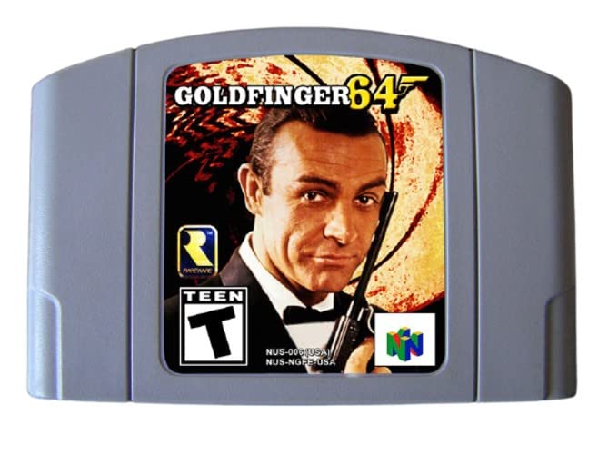 Ретро игра 64-Битови игри Goldfinger 007 Американската версия на (Сив)